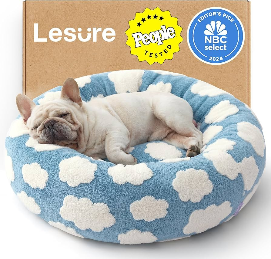 LE SURE Shown on TV Donut Dog Bed Medium Size Dog - Round Cat Beds Indoor as Bed Gift for Calming... | Amazon (US)