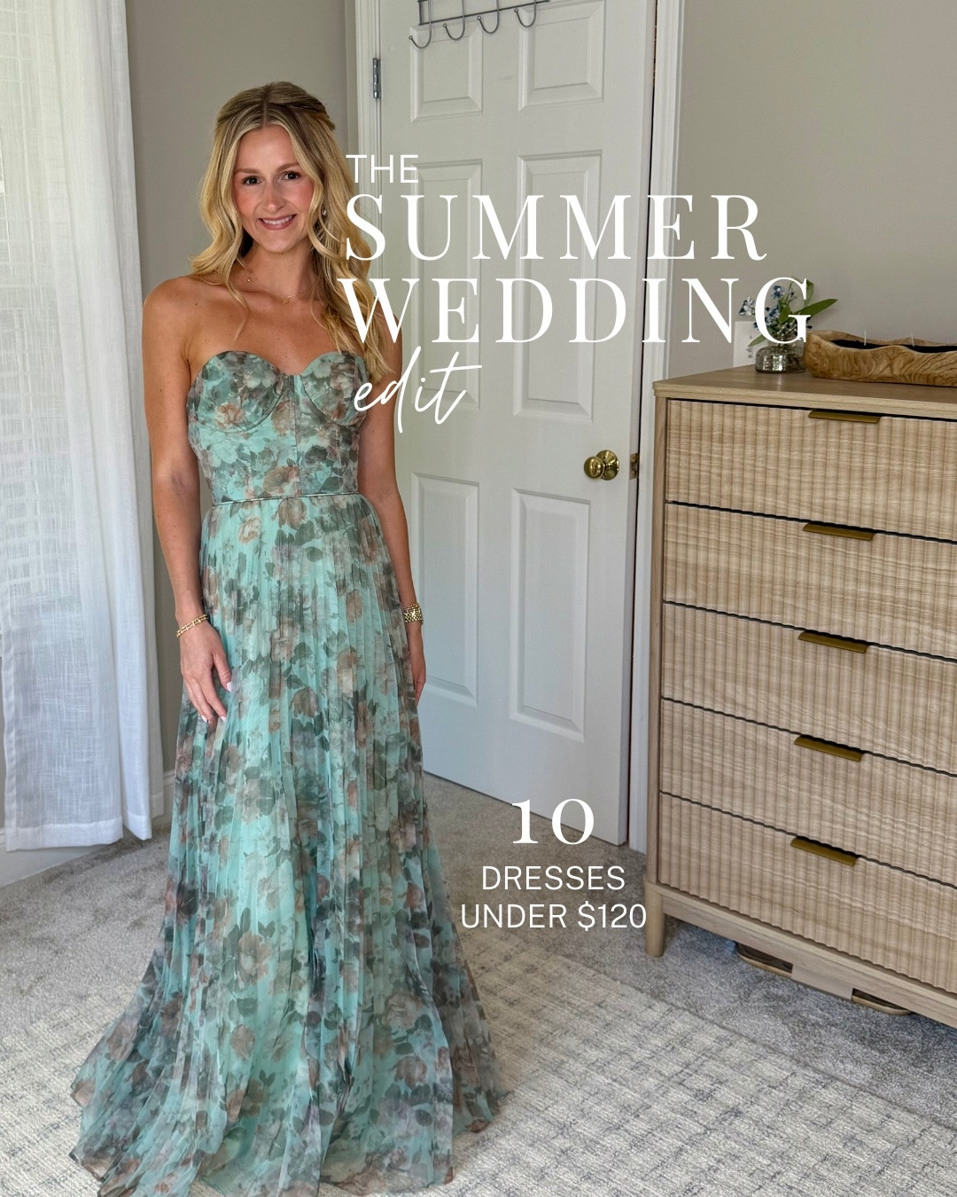 Summer wedding guest dresses under $120 ✨💍 from Amazon & @Lulus 

Sizing details 
Dress 1 (floral gown): xxs 
Dress 2 (pink satin): wearing XS but runs small especially in the chest so I would recommend sizing up
Dress 3 (yellow satin): XS, runs small so I would recommend sizing up
Dress 4 (green halter): XS, tts
Dress 5 (pink floral): xxs
Dress 6 (yellow): wearing XS, tts 
Dress 7 (berry pink): wearing XS, tts 
Dress 8 (floral halter): wearing XS, tts
Dress 9 (pink floral): wearing XS, tts
Dress 10 (blue floral): wearing XS, tts


#weddingguestdress #summerwedding #cocktaildresses #formaldress #weddingseason #dressinspo #weddingguestinspo #amazonfinds

#LTKWedding