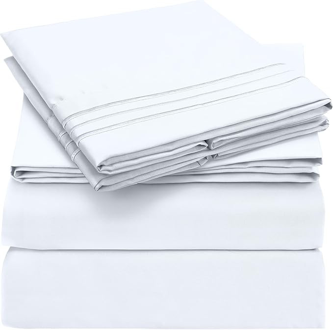 Mellanni Bed Sheet Set - Brushed Microfiber 1800 Bedding - Wrinkle, Fade, Stain Resistant - Hypoa... | Amazon (US)