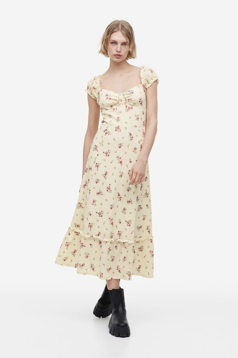 Off-the-shoulder Crinkled Dress | H&M (US + CA)