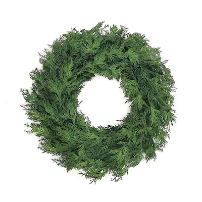 Holiday Living 24-in Indoor/Outdoor (non powered) Green Artificial Christmas Wreath Lowes.com | Lowe's