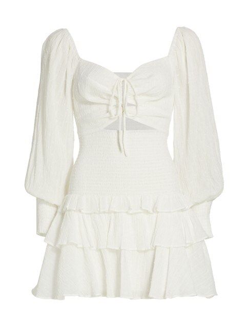 Marietta Puff-Sleeve Minidress | Saks Fifth Avenue