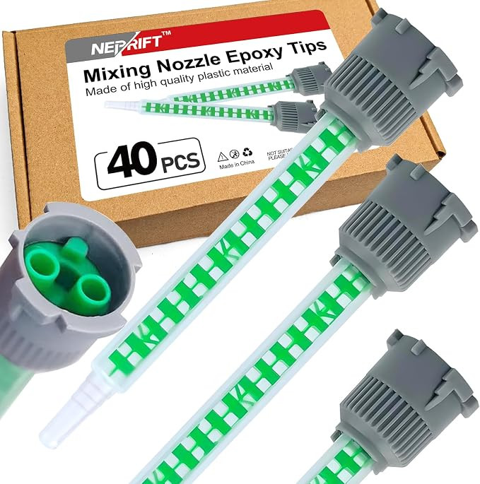 40Pcs Epoxy Mixing Nozzles, Disposable Dispensing Nozzles Compatible with 50ml Dual Cartridges (1... | Amazon (CA)