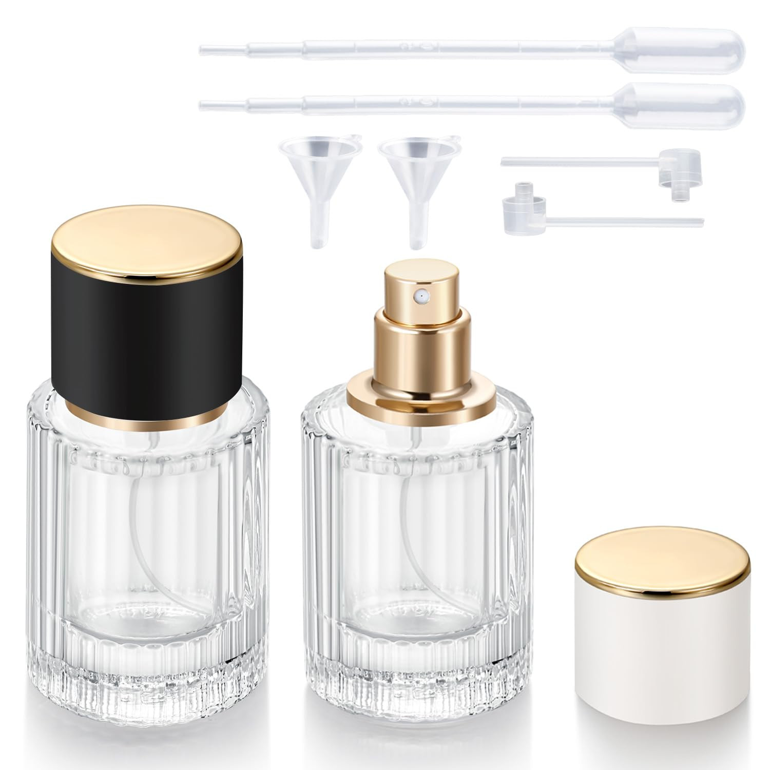 2 Pack 30ml Empty Perfume Spray Bottles, Refillable Fine Mist Atomizer Portable Travel Cologne At... | Amazon (US)