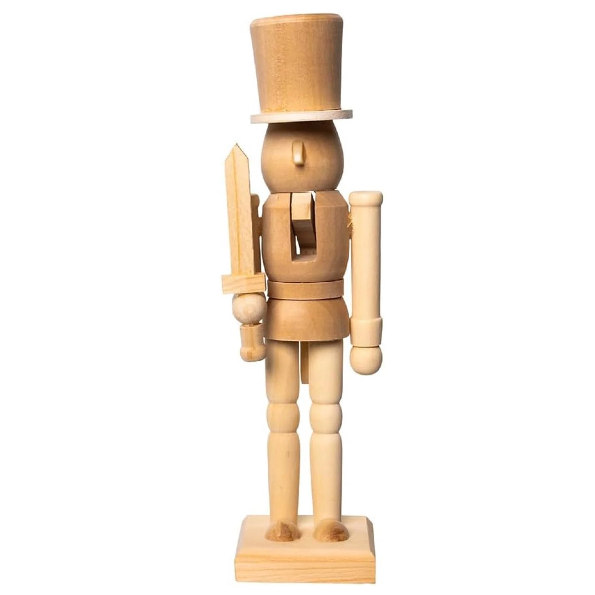 Kurt Adler Wooden Personalizable Plain Nutcracker with Paint, 7in | Wayfair North America