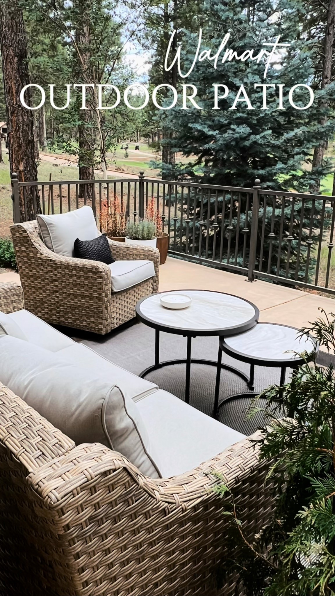 Back in stock! The best patio set from Walmart! It comes with covers and is in a second color way now. 
Also tagging the pieces we bought for the other half not shown in this video 
Walmart outdoor home patio 
Affordable look for less outdoor furniture, rug, planters, herb garden 

#LTKSpringSale #LTKHome #LTKSaleAlert