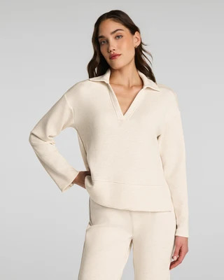 SPANX AirEssentials® Long Sleeve Polo Top | Spanx