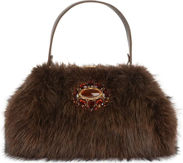 Gabor Faux Fur Satchel Handbag | Nordstrom