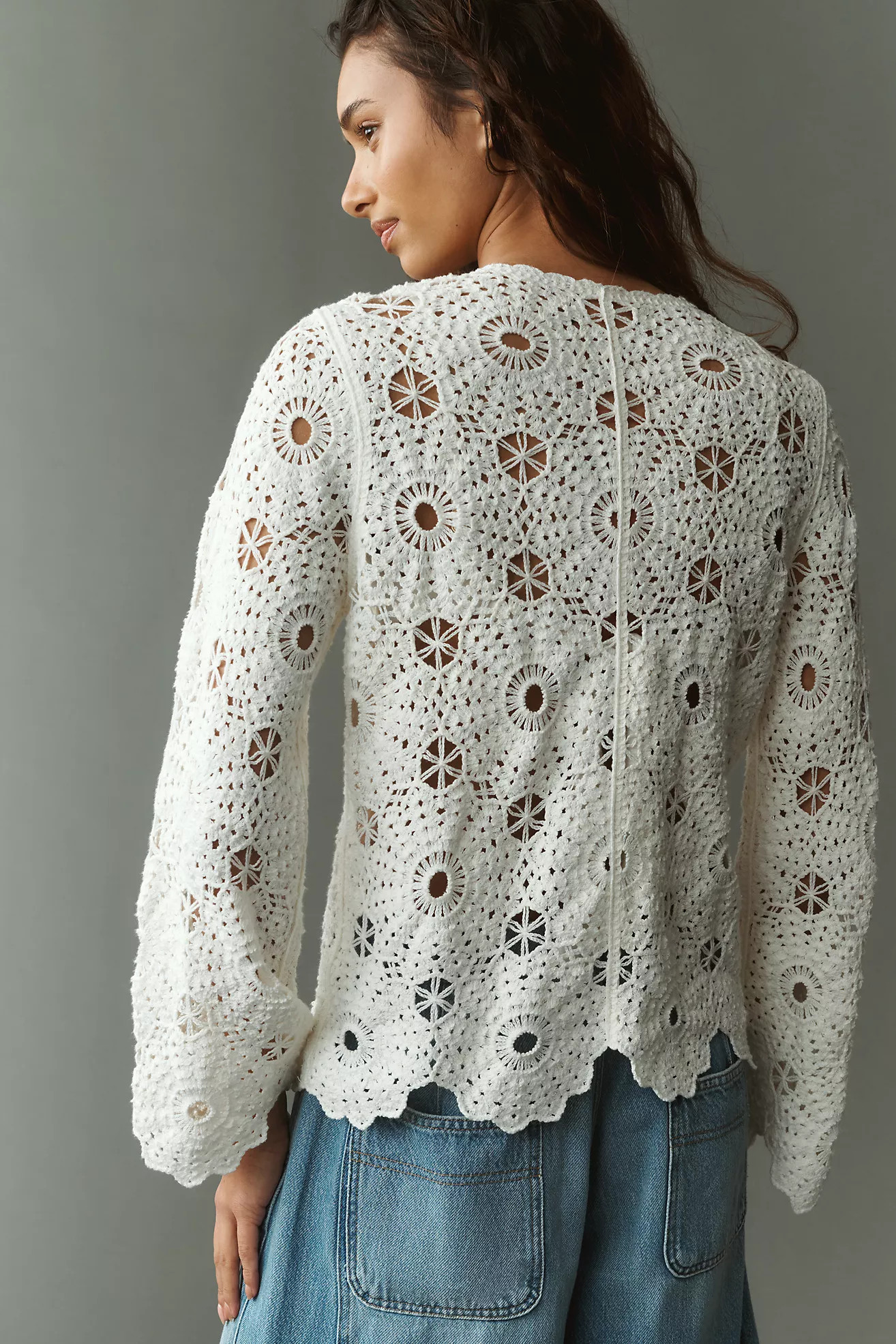 NVLT Crochet Knit Jacket | Anthropologie (US)
