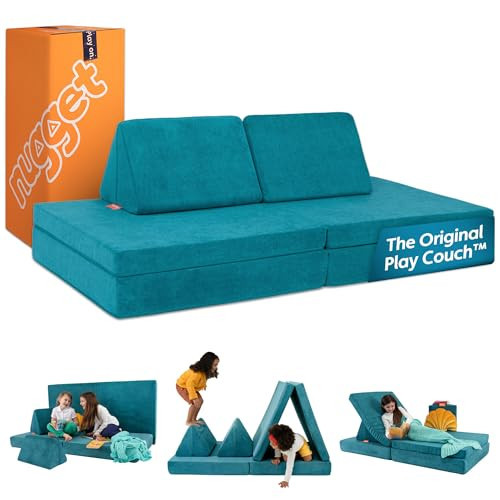Nugget - The Original Play Couch for Kids - Modular Foam Children's Sofa for Playroom, Imagination, & Creative Open Ended Play - Washable & Convertible Playroom Furniture, Atlantis | Amazon (US)