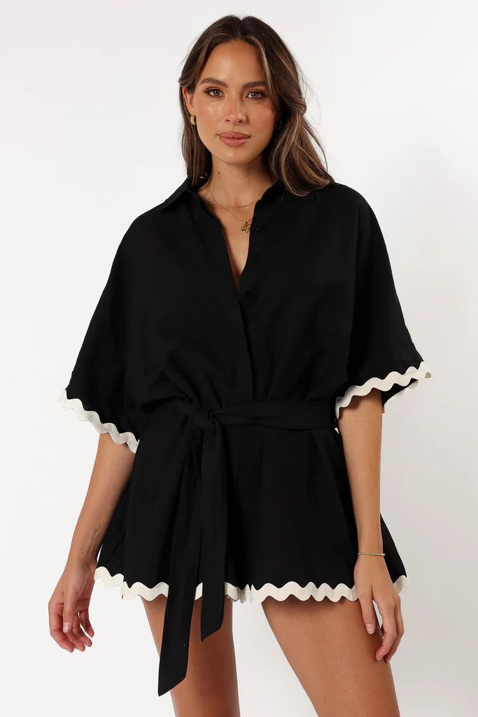 Isabella Romper - Black | Petal & Pup (US)