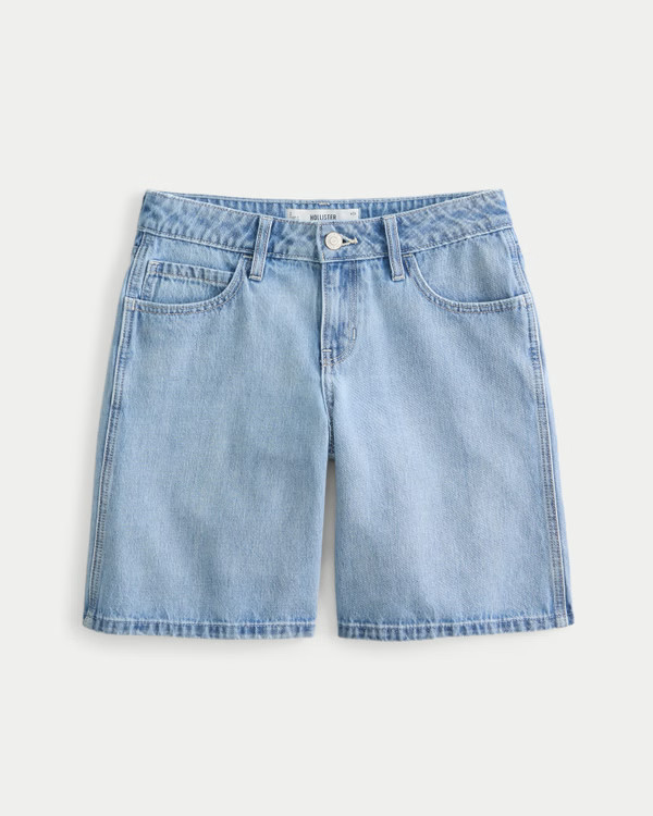 Low-Rise Light Wash Baggy Jort | Hollister (US)
