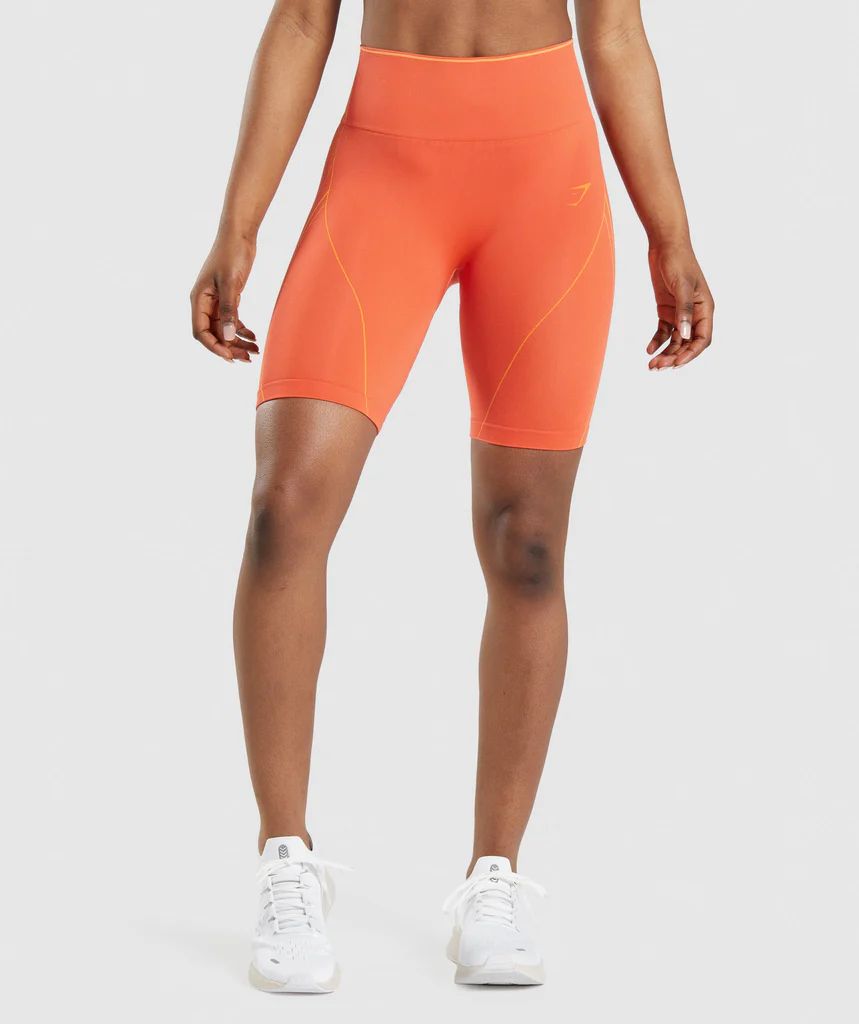 Gymshark Apex Seamless High Rise Short - Papaya Orange/Apricot Orange | Gymshark (Global)