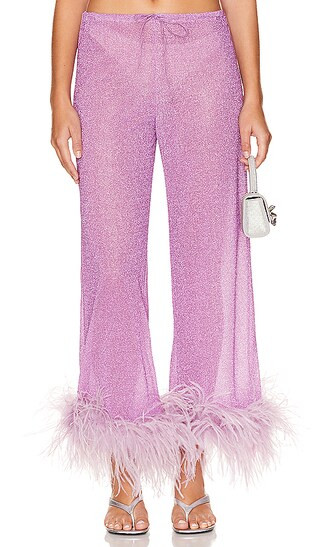 Lumiere Plumage Pants in Glicine | Revolve Clothing (Global)