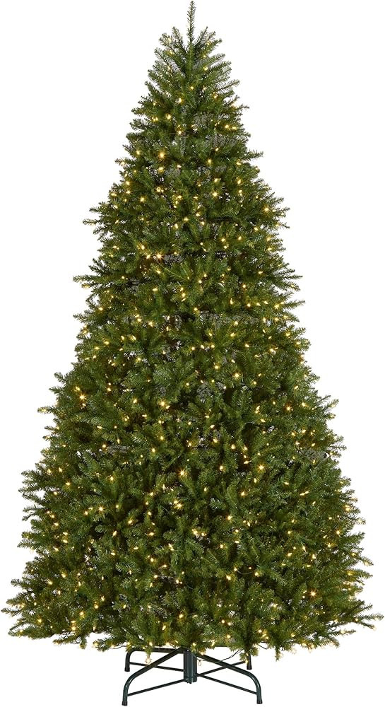 National Tree Company Pre-Lit Artificial Full Christmas Tree, Green, Dunhill Fir, Dual Color LED ... | Amazon (US)