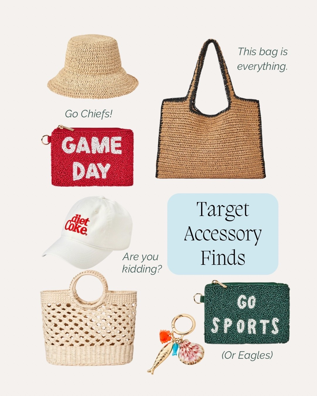 Cute bag and hat finds from target! Love these game day pouches for football season 

#LTKFindsUnder100 #LTKItBag #LTKFindsUnder50
