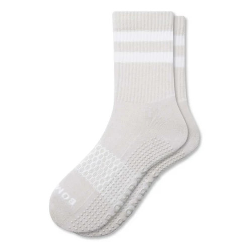 Women's Bombas Marl Vintage Stripes Gripper Half Crew Socks | Scheels