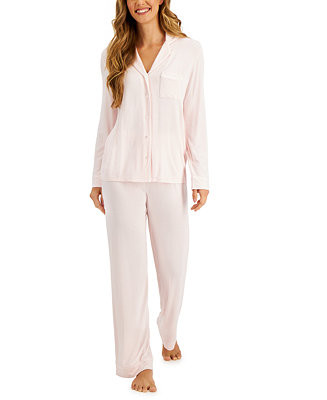 Alfani Notch Collar Pajama Set, Created for Macy's & Reviews - All Pajamas, Robes & Loungewear - ... | Macys (US)