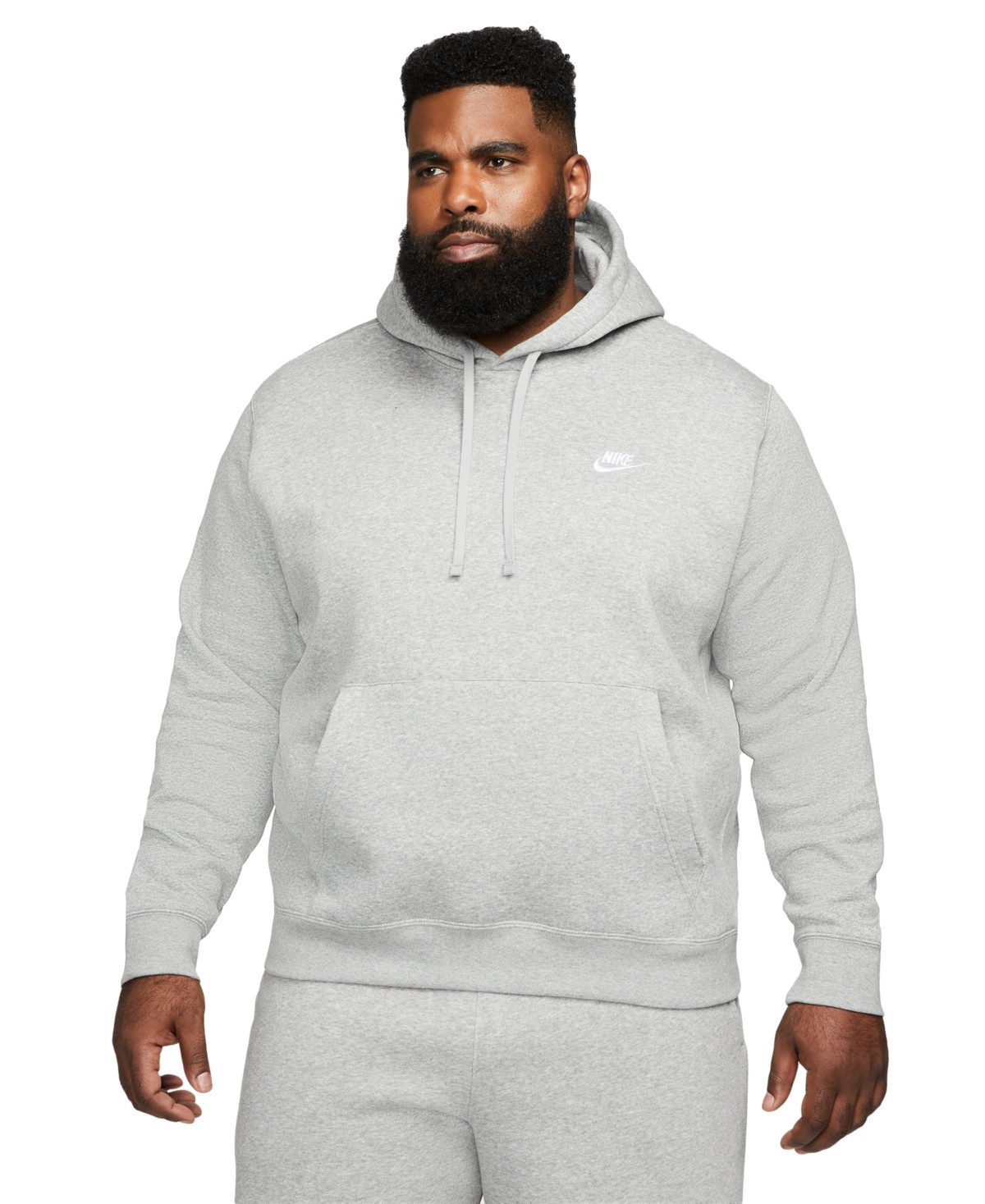 Nike Men's Sportswear Club Fleece Pullover Hoodie - Grey Heather | Macy's
