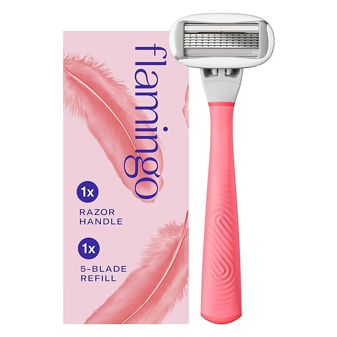 Flamingo Razors for Women, 1 Razor (Flamingo Pink) Handle and 1 Razor Blade Refill | Amazon (US)
