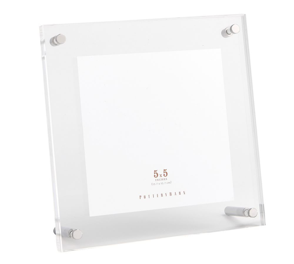 Acrylic Tabletop Picture Frame, Silver, 5" x 5" | Pottery Barn (US)