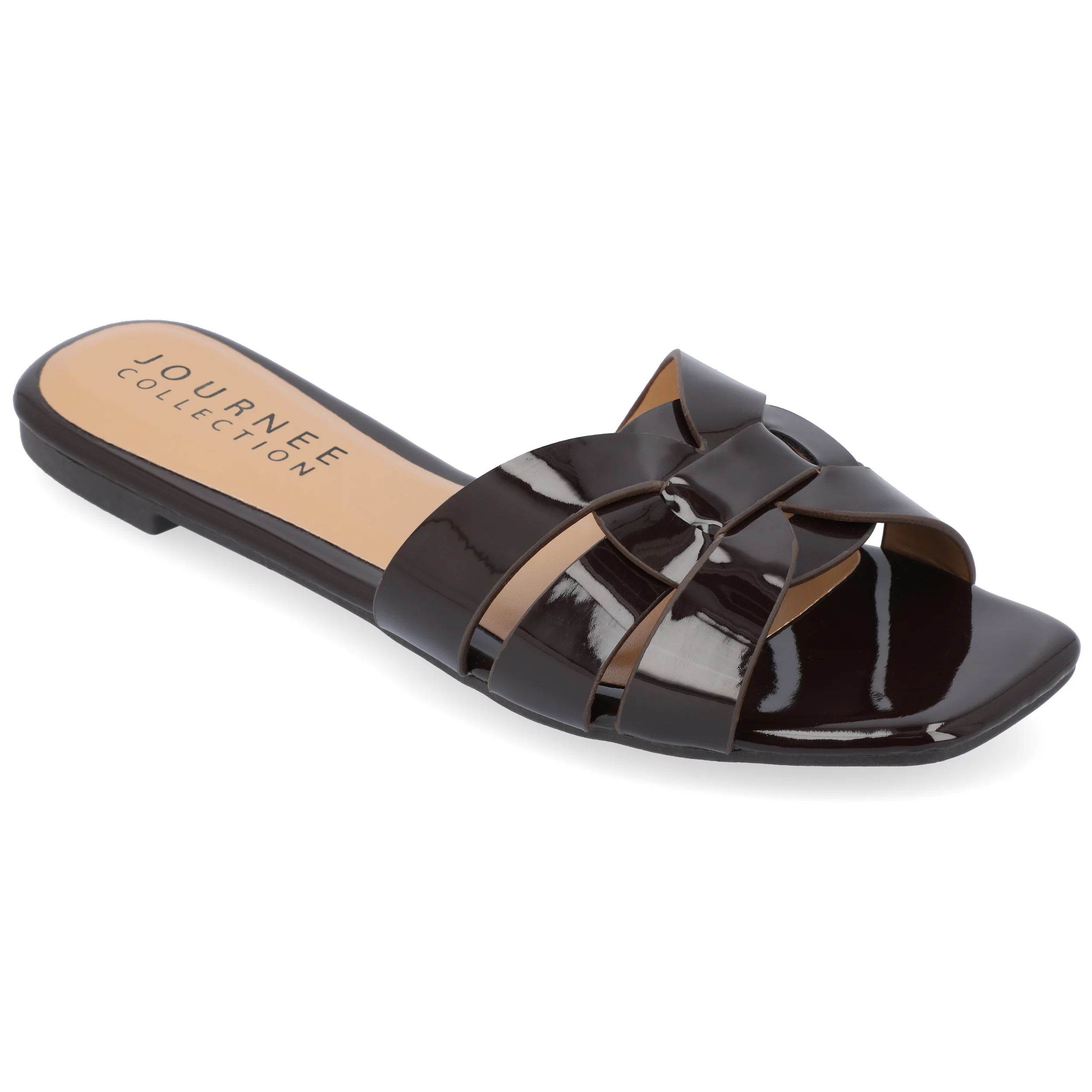 Journee Collection Womens Arrina Tru Comfort Foam Wide Width Slip On Slide Flat Sandals | Walmart (US)