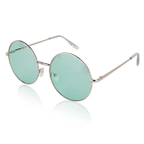 Sunny Pro Lightweight Circle Sunglasses For Women Hipster Fashion Glasses Green | Amazon (US)