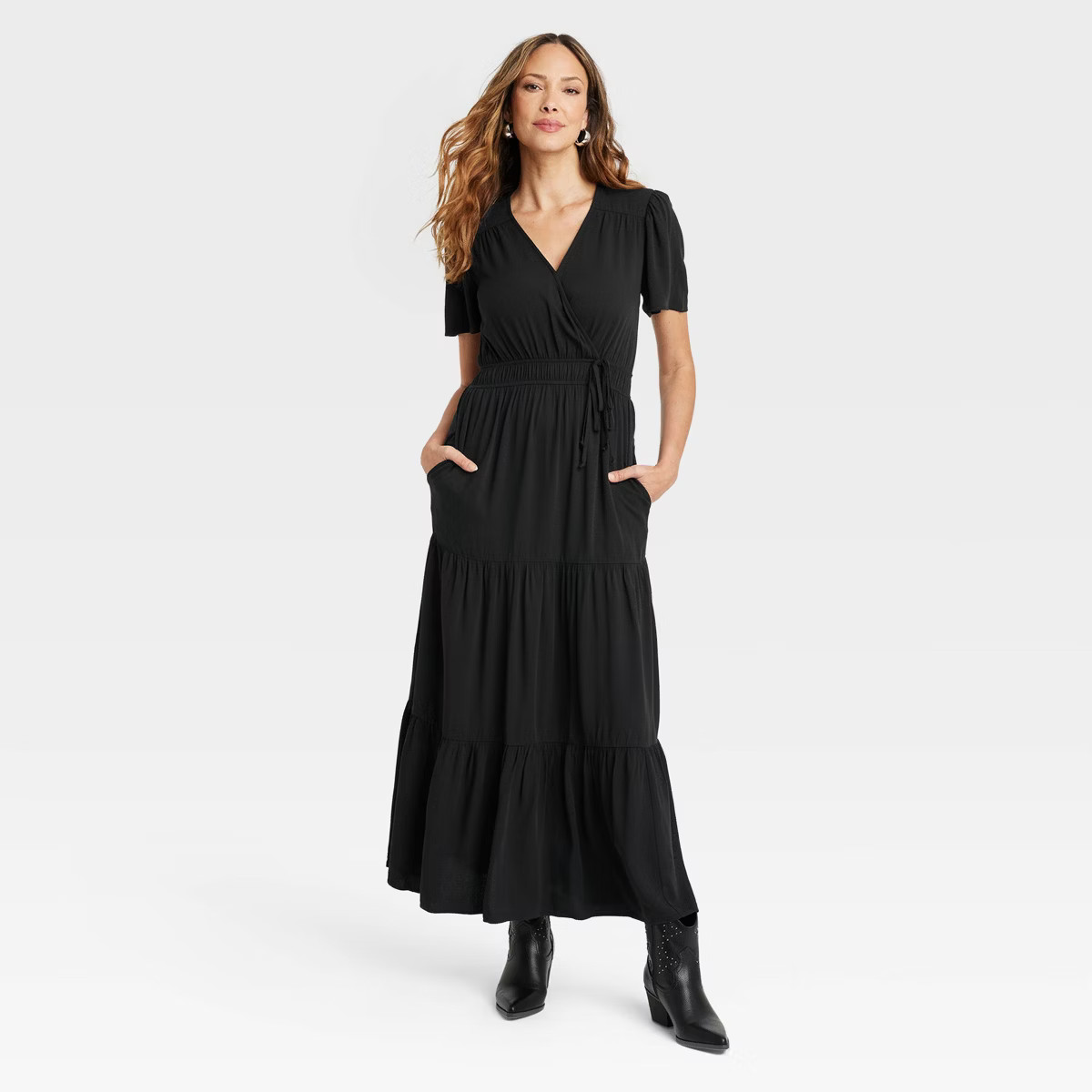 Women's Short Sleeve A-Line Maxi Dress - Knox Rose™ | Target