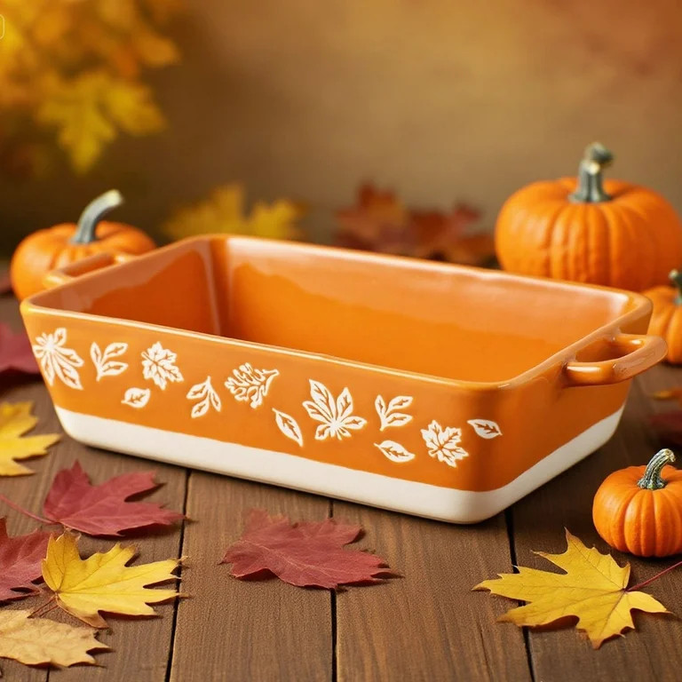 11" Orange Fall Foliage Baking Dish by Ashland® - Fall Home Decor | Walmart (US)