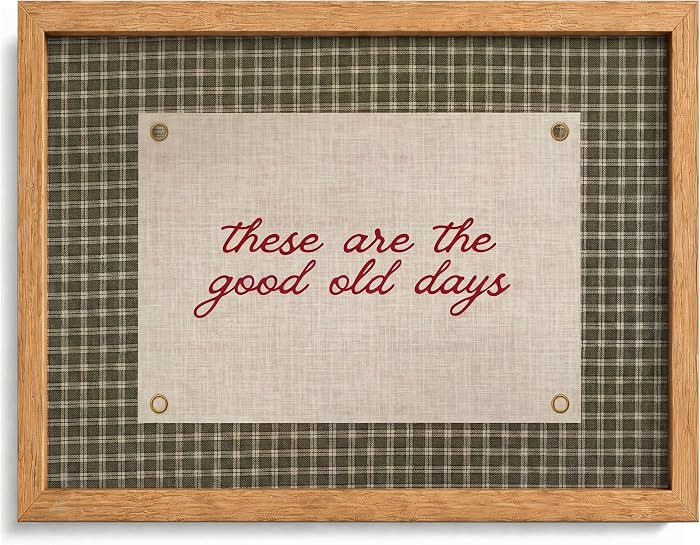 Brown Solid Wood Frame These Are The Good Old Days Canvas Wall Art 8x10in | Amazon (US)