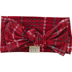 Mebie Baby Red Plaid Bamboo Head Wrap | Mebie Baby