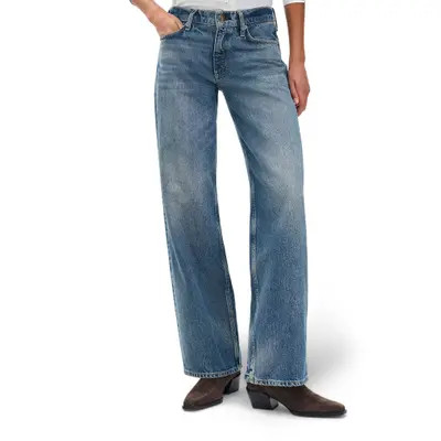 rag & bone Saige Low Rise Wide Leg Jeans in Echo at Nordstrom, Size 26 | Nordstrom