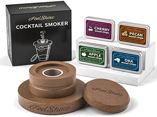 Cocktail Smoker Kit with 4 Different Wood Chips, Old Fashioned Smoker Kit for Whiskey & Bourbon &... | Amazon (US)