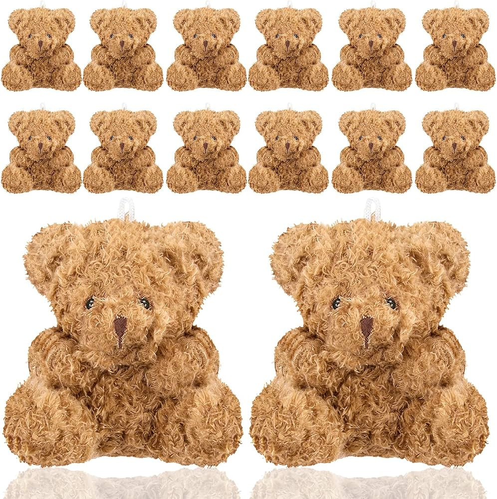 WXJ13 12 Pieces Plush Mini Teddy Bear 4 Inch Stuffed Animals Tiny Bear Mini Bear Soft Bear Doll f... | Amazon (US)