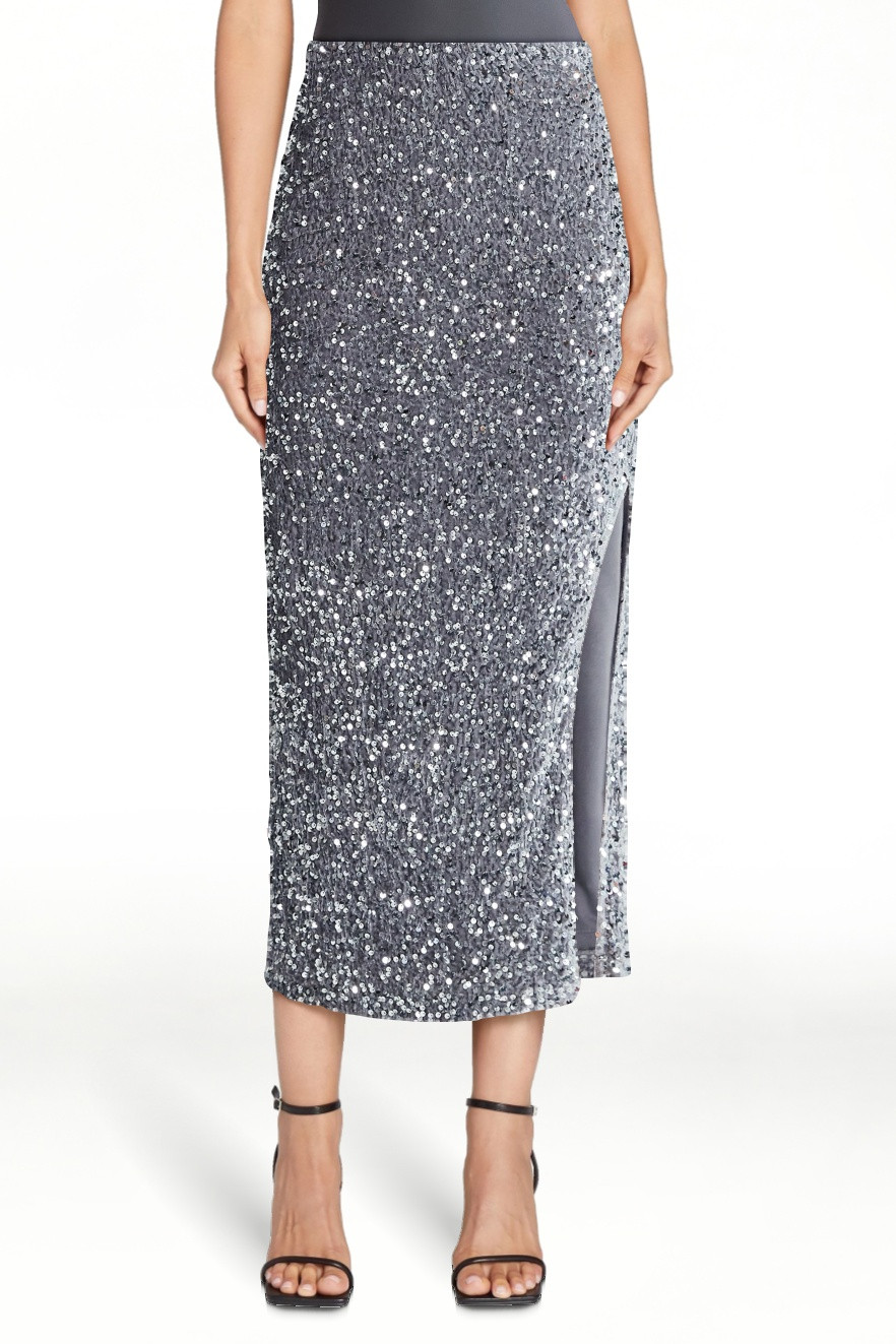 Madden NYC Women's Sequin Velour Maxi Skirt, Sizes XXS-XXL | Walmart (US)
