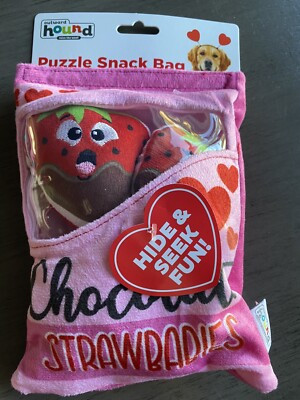OUTWARD HOUND Puzzle Snack Bag "CHOCOLATE STRAWBERRY  VALENTINE'S DAY Puppy/Dog | eBay US