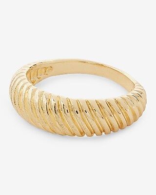 Gold Croissant Dome Ring | Express