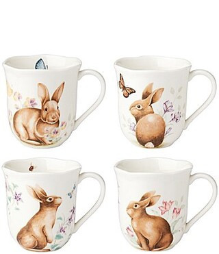 Lenox Butterfly Meadow Bunny Mugs - Set of 4 | Dillard's