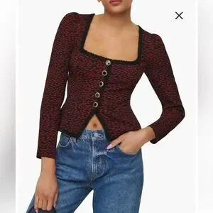 Reformation Nikky Lace Trim Top | Poshmark