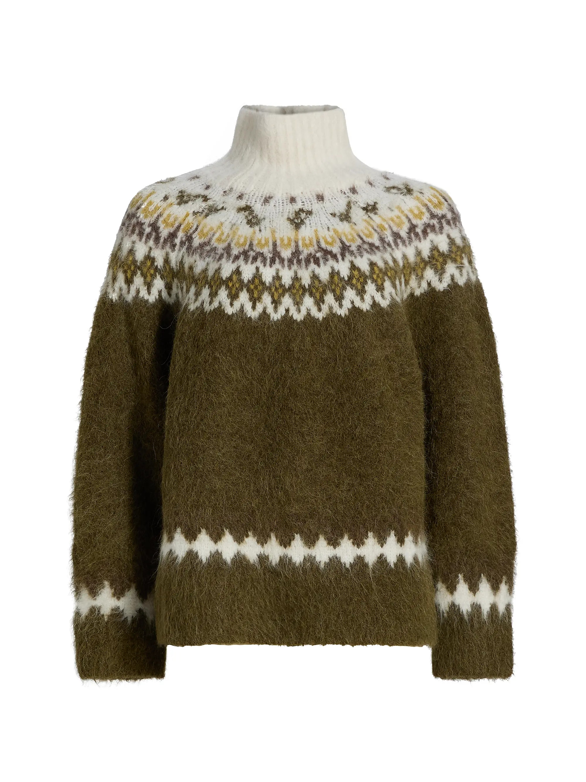 rag & bone Beth Fair Isle-Inspired Alpaca-Blend Turtleneck Sweater | Saks Fifth Avenue | Saks Fifth Avenue