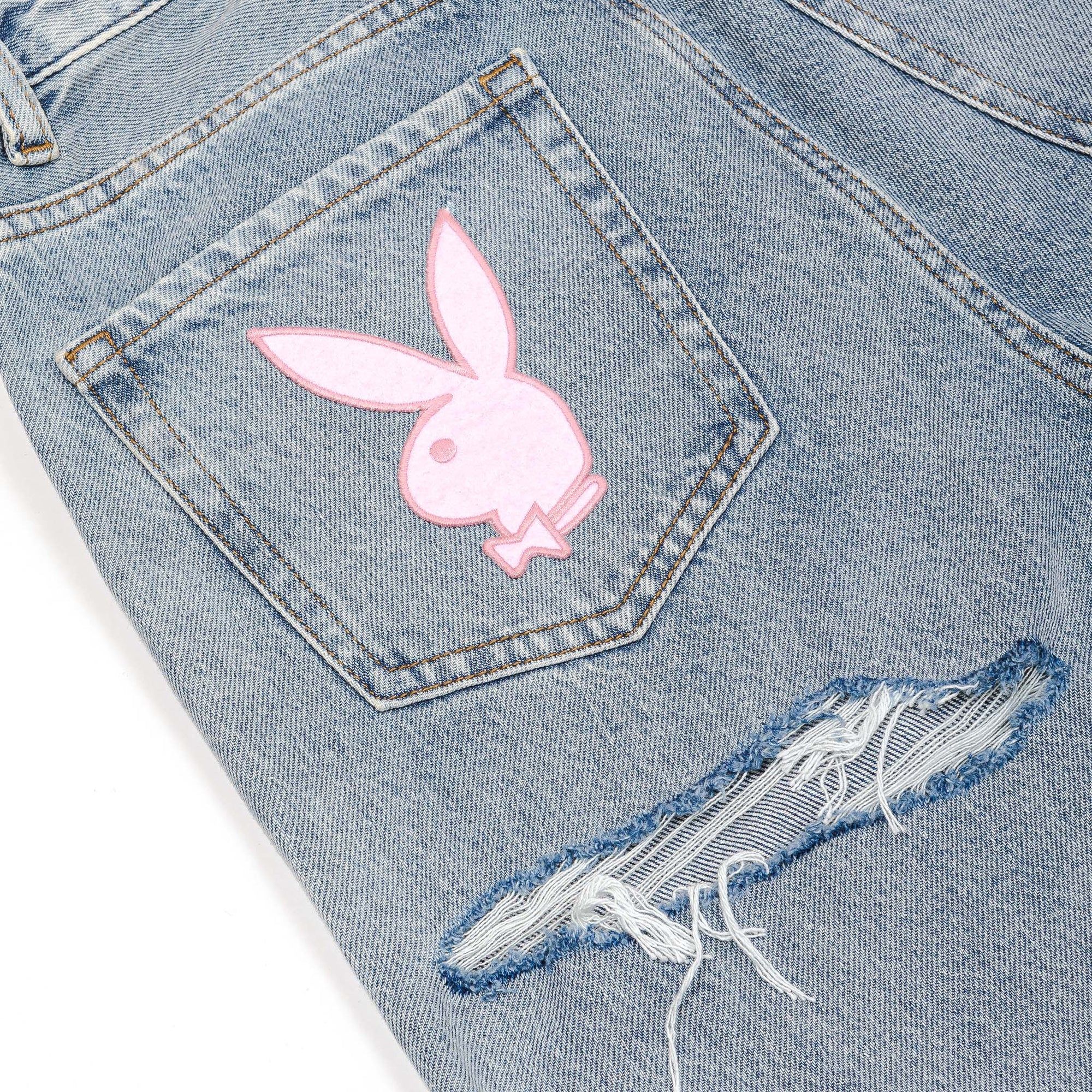 Women's Ripped Boyfriend Denim Pants | Playboy