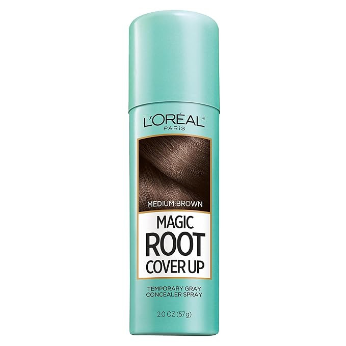 L'Oreal Paris Magic Root Cover Up Gray Concealer Spray, Medium Brown, 2 Oz(Packaging May Vary) | Amazon (US)