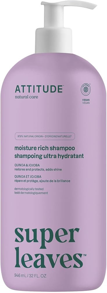 ATTITUDE Moisture Rich Hair Shampoo, EWG Verified, For Dry and Damaged Hair, Naturally Derived In... | Amazon (US)