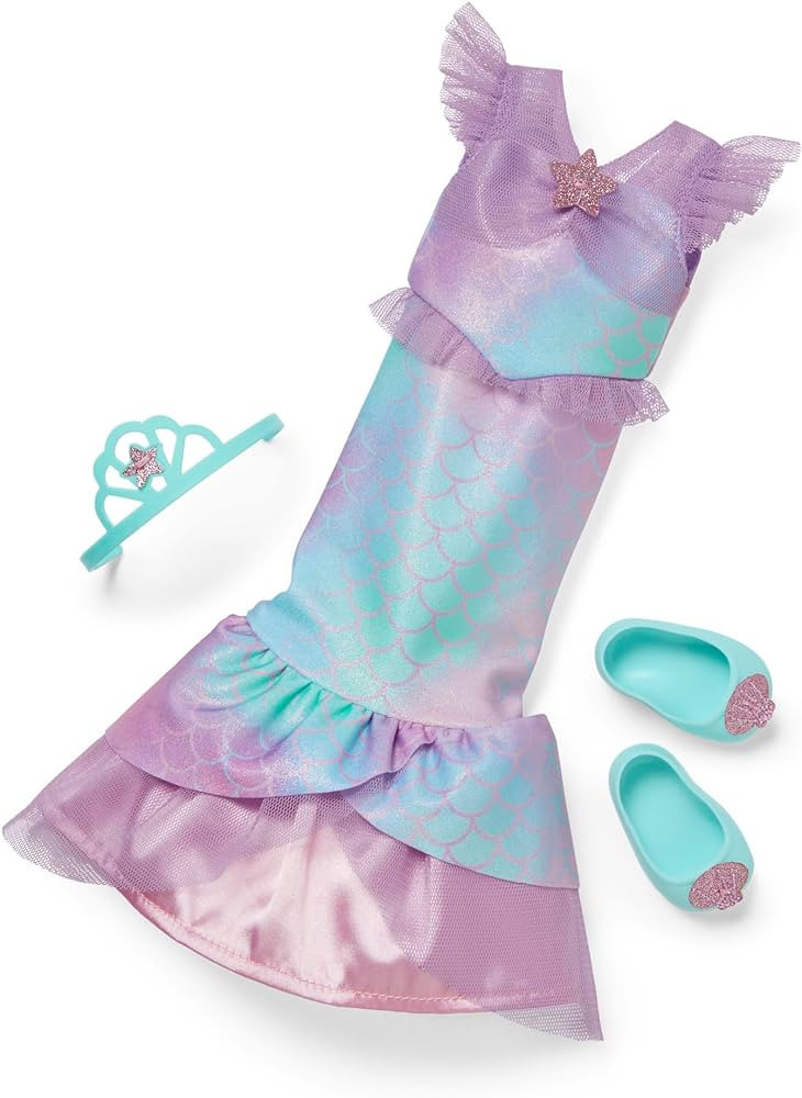 American Girl WellieWishers 14.5-inch Doll 2-in-1 Sparkly Mermaid Outfit with Headband and Ballet... | Amazon (US)