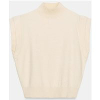 Zara - Pointed Shoulder Knit Top - Mid-Ecru - S - Woman | Zara US
