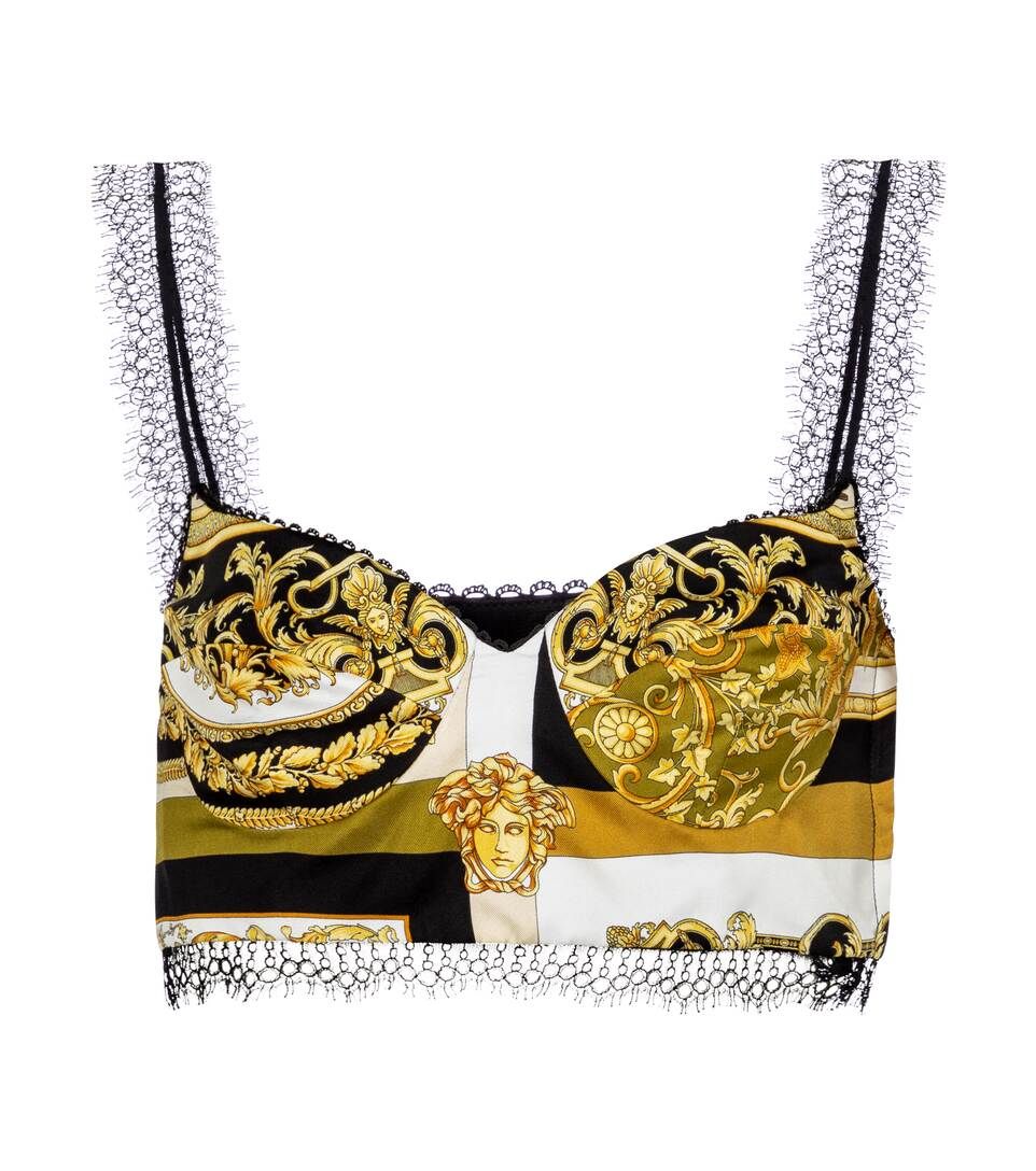 Barocco Mosaic printed silk bralette | Mytheresa (INTL)