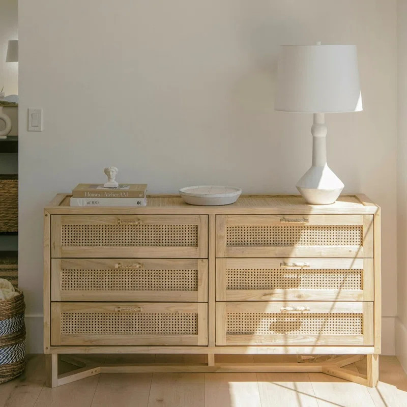 Einion 6 Drawer 59" W Double Dresser | Wayfair Professional