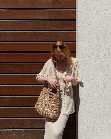 linen, linen shirt, neutrals, beige, minimal, simple and chic, summer outfit, tote bag, straw bag, shoulder bag, summer bag. 

#LTKunder50 #LTKSeasonal #LTKunder100
