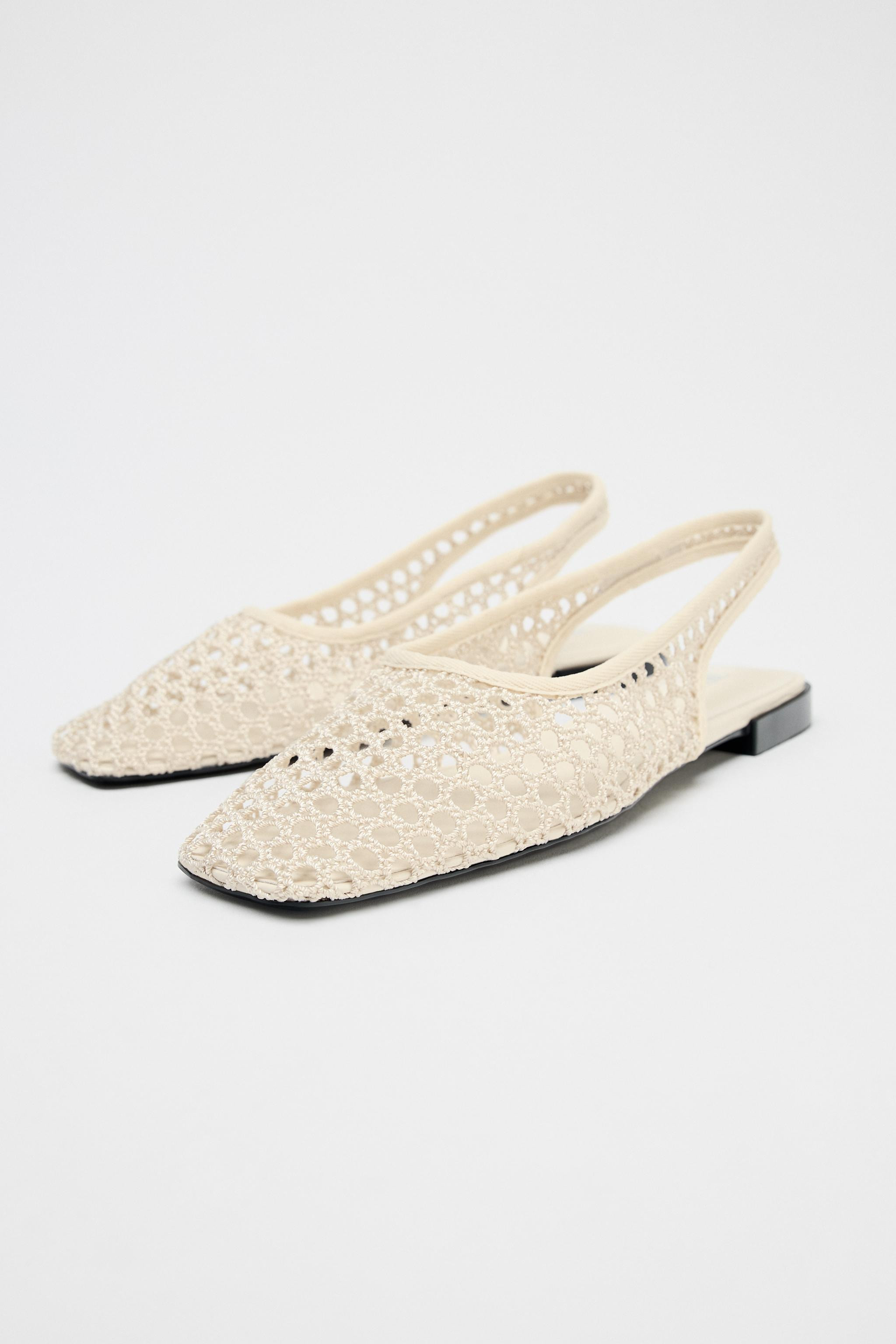 MESH SLINGBACK BALLET FLATS | Zara US