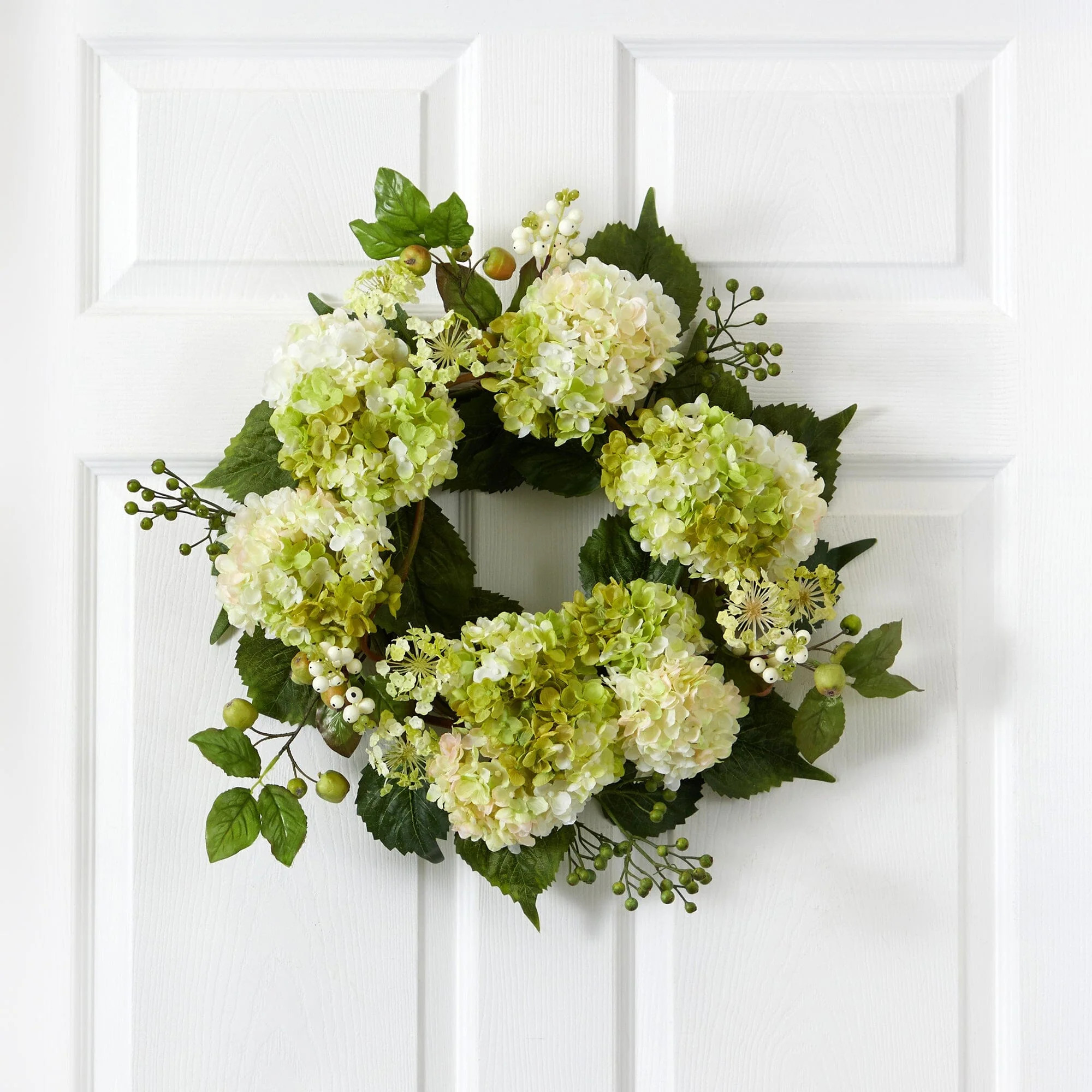 22” Hydrangea Wreath | Nearly Natural | Nearly Natural